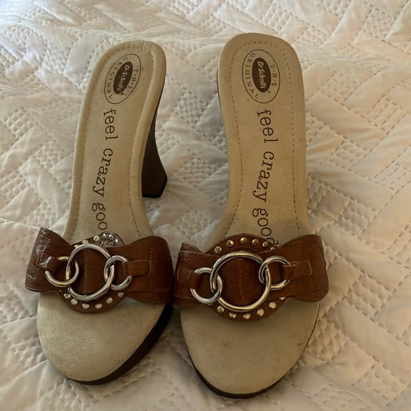 Dr Scholls jubilee wedge leather and soft suede upper NWOT - Picture 1 of 8